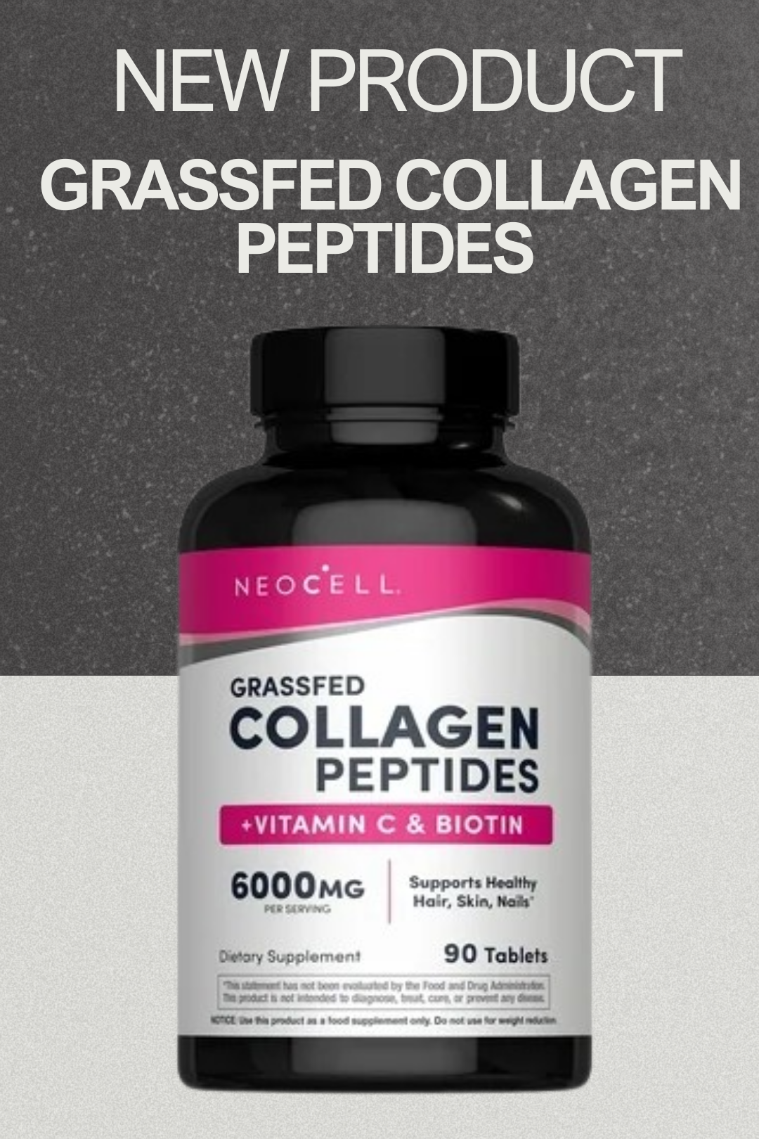 GRASSFED COLLAGEN PEPTIDES (VITAMIN C + BIOTIN) 90 TAB
